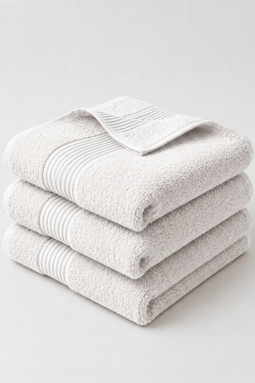 Boulevard Hand Towel Set – Ice White | 3 Pieces