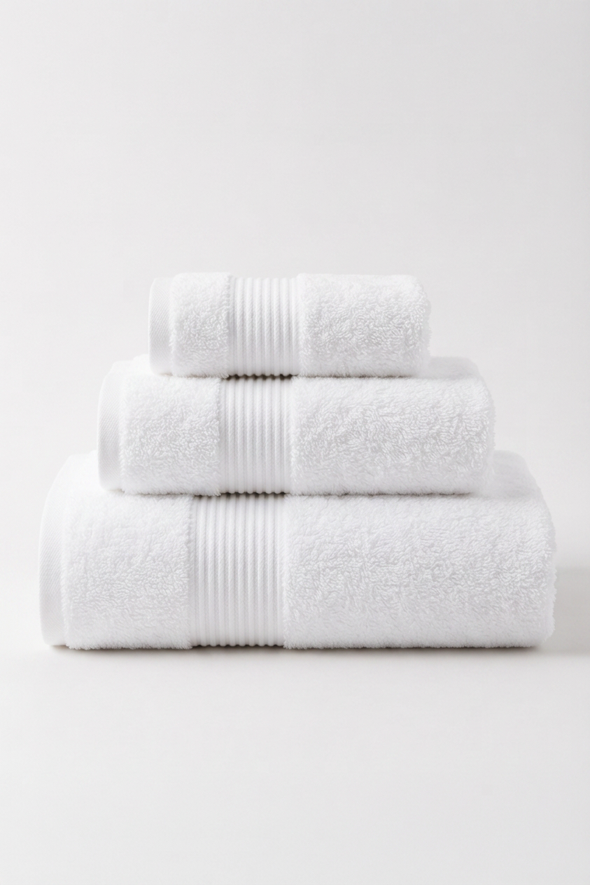 Boulevard Complete Towel Set – Ice White | 3 Pieces