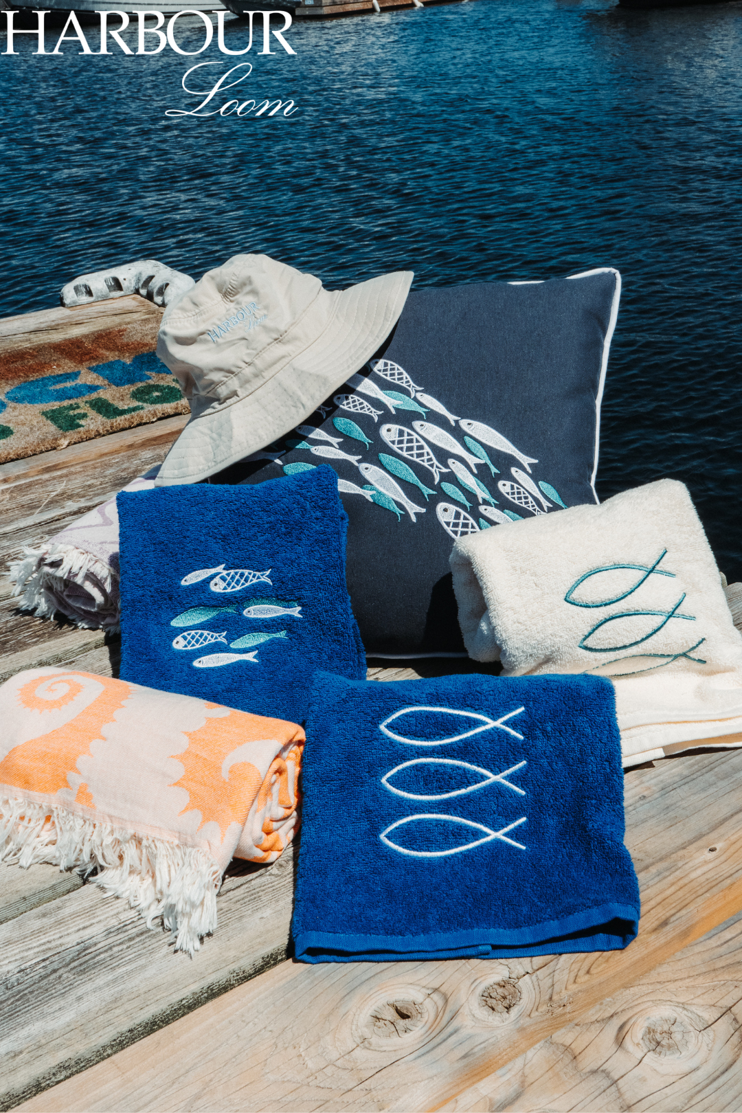 Trifin Marine Towel – Azure | Set of 2