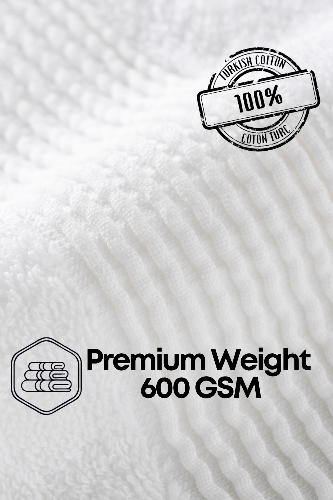 Boulevard Hand Towel Set – Ice White | 3 Pieces