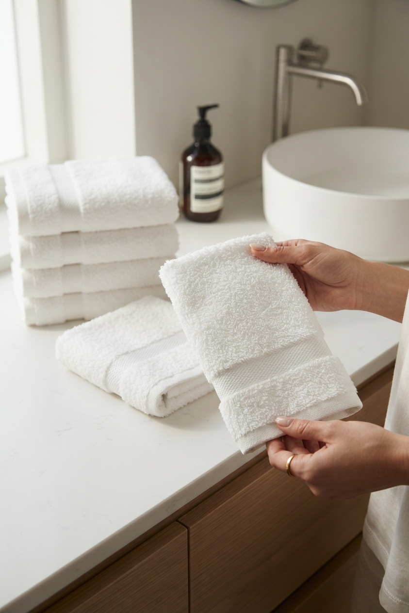 Mood Face Towels – White | 12 Pack